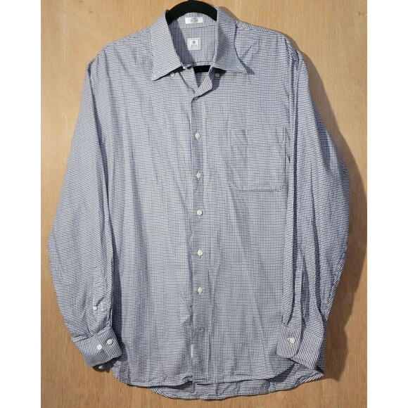 Peter Millar Casual Long Sleeve Size Large Men's Pattern Houndstooth - Picture 2 of 13